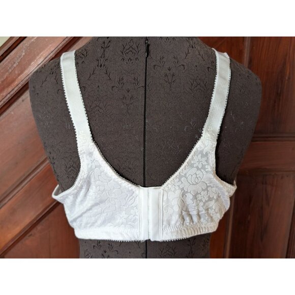 Glamorise Womens Full Figure White Cotton Lace Support Bra Size 42DD - Picture 4 of 7